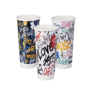 ΠΟΤΗΡΙ ΧΑΡΤΙΝΟ 14oz(12oz 90mm) DW ''GRAFFITI MIX'' 25ΤΕΜ